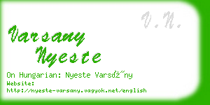 varsany nyeste business card